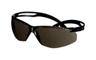 3M SecureFit 500 Series, Black, Scotchgard Anti-Fog/Anti-Scratch Coating (K&N), Grey AF-AS Lens, SF5