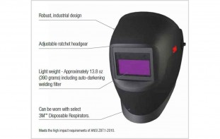 3M  WELDING HELMET 10, AUTO DARKENING FILTER 101101