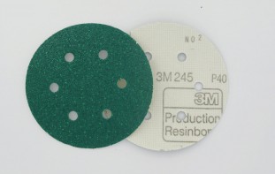 3M  Hookit Paper Disc 245, 152 mm, 6-Hole, P60