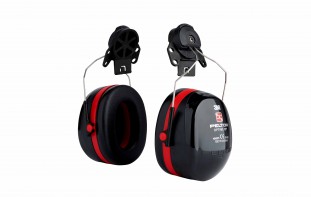 3M™ PELTOR™ Optime™ III Earmuffs, 34 dB, Black/Red, Helmet Mounted, H540P3E-413-SV