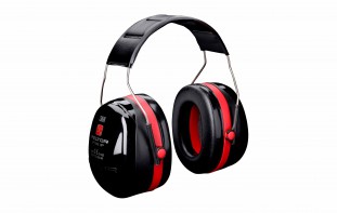 3M™ PELTOR™ Optime™ III Earmuffs, 35 dB, Black/Red, Headband, H540A-411-SV