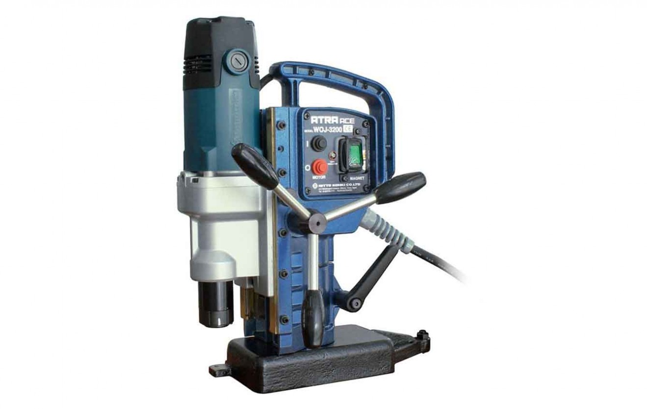 Portable Magnetic Base Drilling Machine -ATRA ACE manual feed • Max. 32 mm dia. x 50 mm deep WOJ-320
