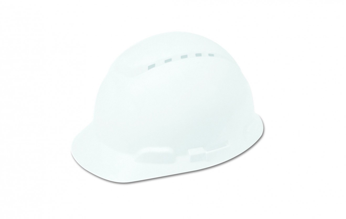 3M™ Hard Hat H-701V, Vented White 4-Point Ratchet Suspension with Uvicator