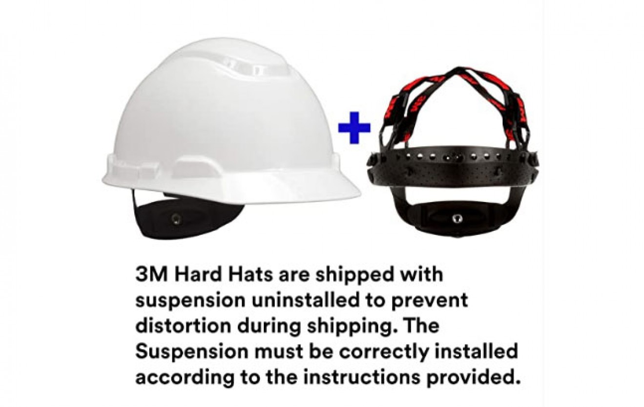 3M™ Hard Hat, White 4Point Ratchet Suspension H701R Uvicator PPE