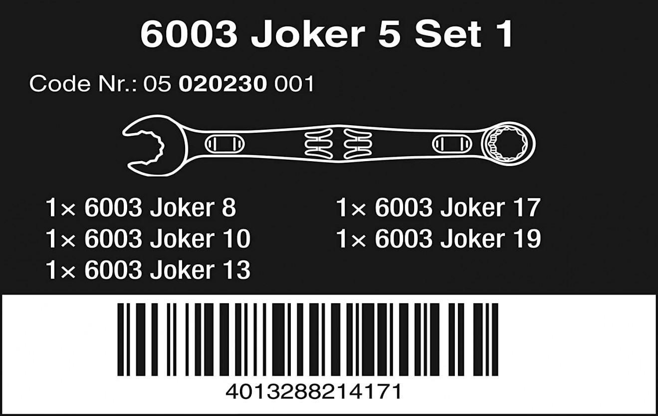 6003 Joker 5 Set 1 combination wrench set