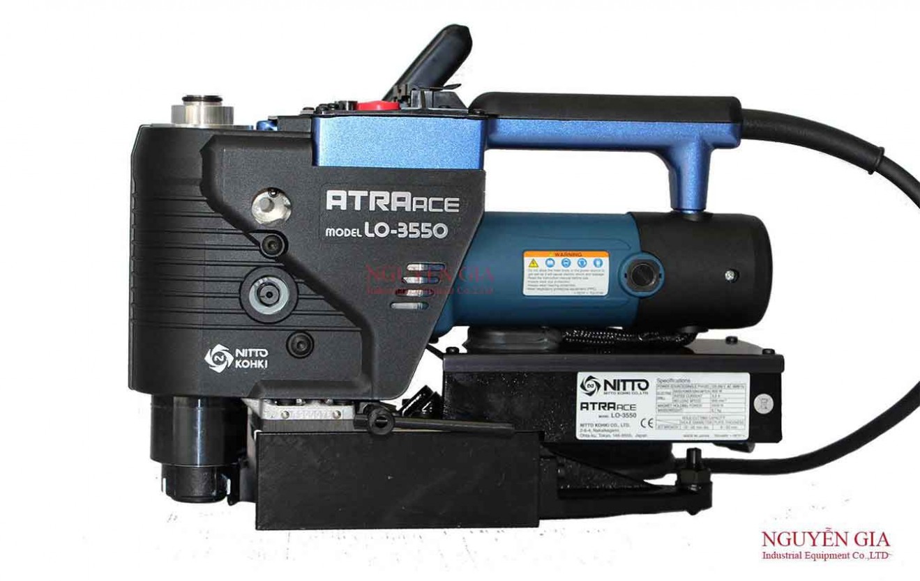 Portable Magnetic Base Drilling Machine -ATRA ACE manual feed • Max. 35 mm dia. x 50 mm deep LO-3550