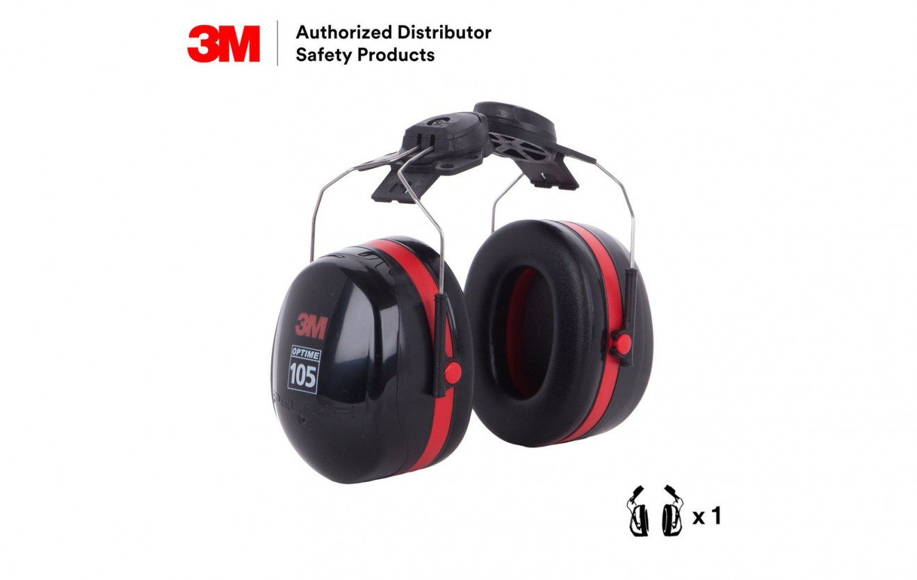 3M? PELTOR? Optime? 105 Earmuffs H10P3E, Hard Hat Attached