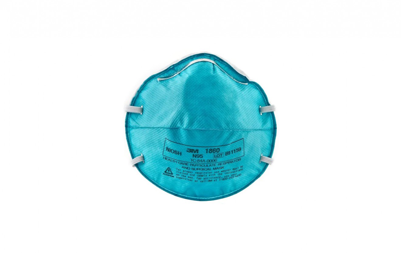 3M™ Health Care Particulate Respirator and Surgical Mask 1860, N95 120 EA/Case