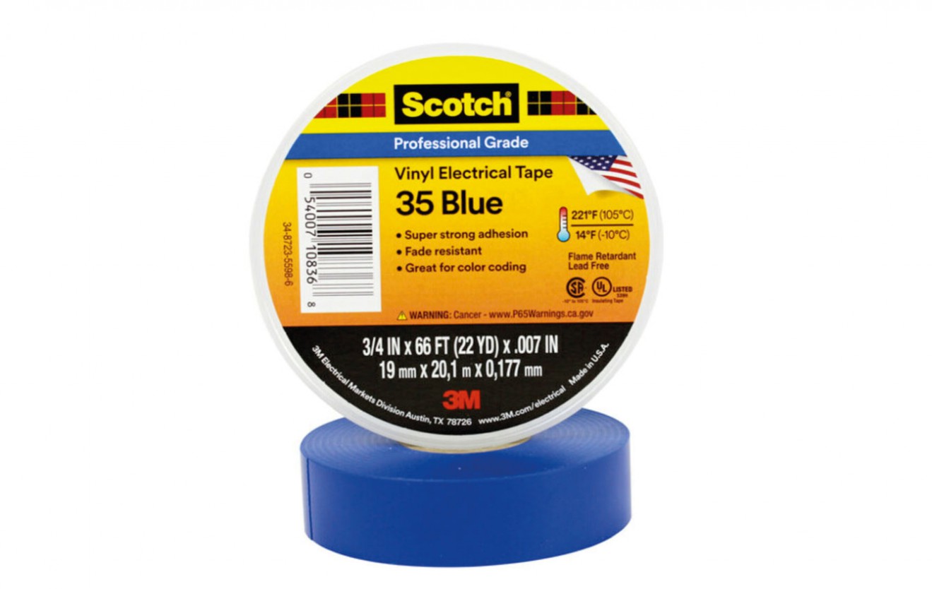 Scotch Vinyl Electrical Tape 35 for Color Coding 3/4