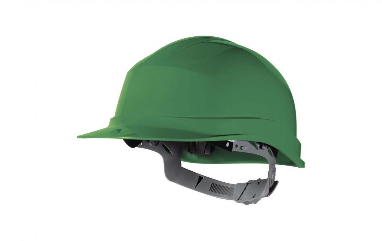DELTAPLUS HELMET SAFETY SLOTTED GREEN