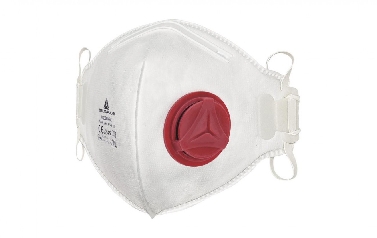 DELTAPLUS MASK HALF DISPOSABLE W/VALVE FFP3 (10-Piece)