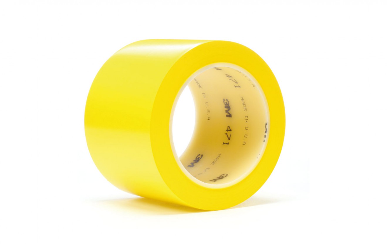 3M Lane and Safety Marking Tape 471F, Yellow, 50 mm x 33 m, 0.14 mm