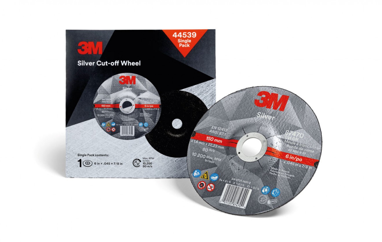 3M? Silver Cut-Off Wheel, T41, 115 mm x 1.6 mm x 22.2 mm