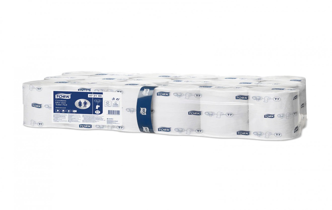 Tork Coreless Mid-Size Toilet Roll Advanced - 2 Ply - 472199