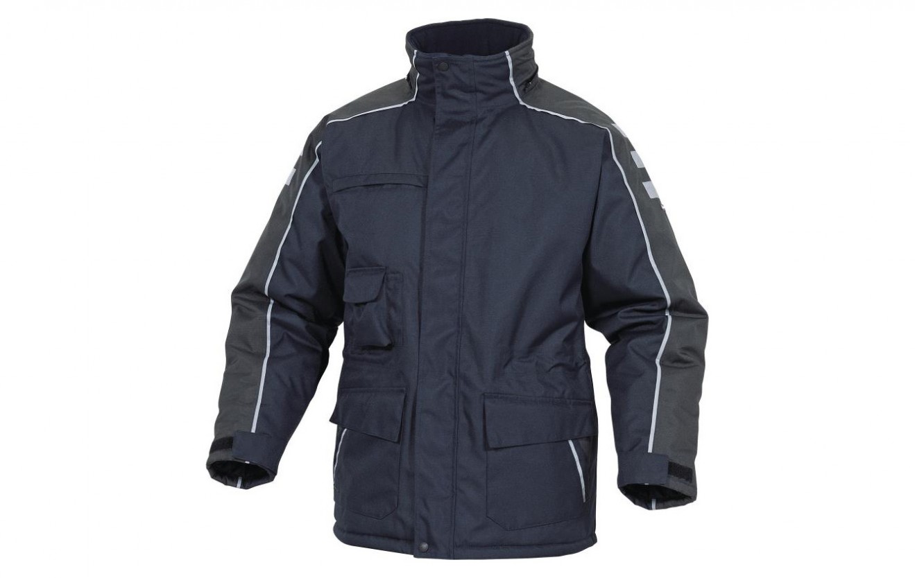 Deltaplus Parka Arbeitsjacke - Wasserdicht & Winddicht - Rot Größe L - Für Handwerk & Logistik