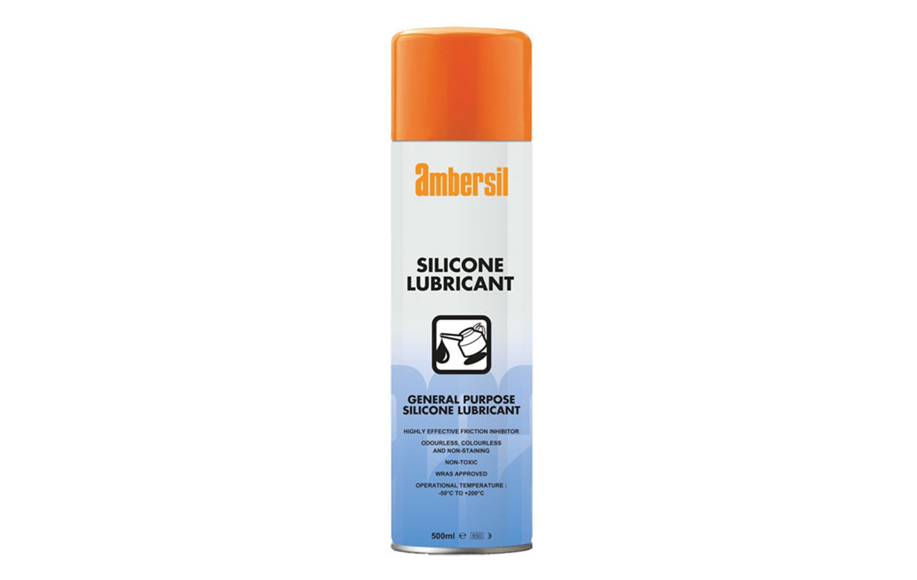 AMBERSIL SILICONE INDUSTRIAL SPRAY CRC LUBRICANT 12X400ML