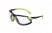 3M Solus 1000 Safety Glasses, Green/Black Frame, Scotchgard Anti-Fog/Anti-Scratch Coating (K&N), Cle